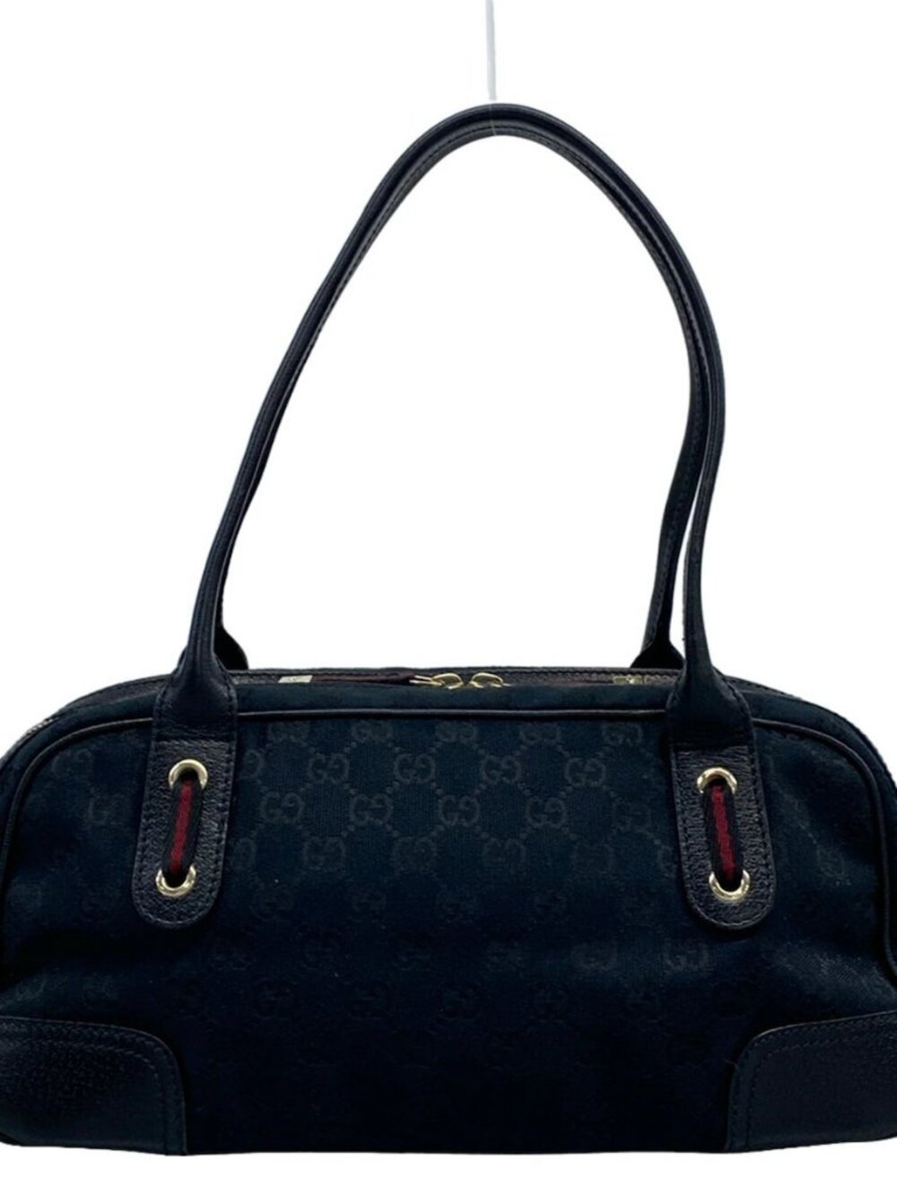GUCCI Princey, GG pattern 161720 Navy Black Leather - Shoulder Bag - Picture 3 of 15